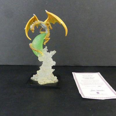 Vintage Hamilton Collection Dragon Moon Collection "Storm Moon" Figurine - 7¼" Tall - With COA
