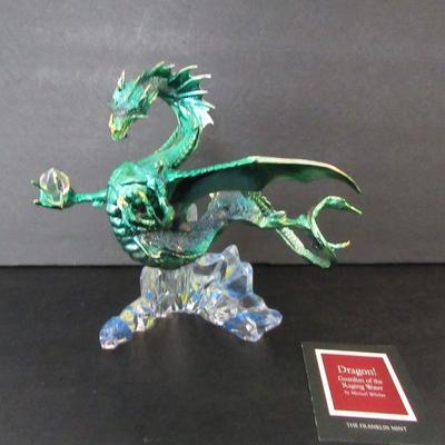 Vintage Franklin Mint Michael Whelan Dragon! Series "Guardian of the Raging Water" - 10" Tall - With COA