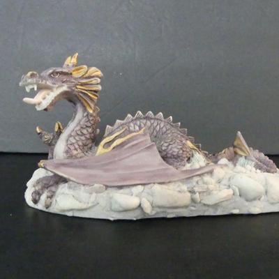 Vintage Soli Deo Orkney Scotland Dragon Figurine - 9" x 4½"