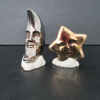 Vintage 1978 Vandor Imports Moon & Star Salt & Pepper Shakers