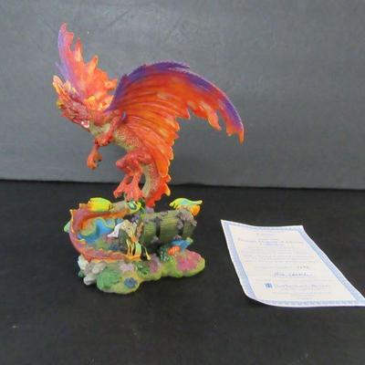 2010 Hamilton Collection Raoul Vitale Treasure Dragons of Atlantis Collection "Poseidon" - 7¼" Tall - With COA
