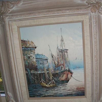 Artwork - Painting #2 : Tall Ship & Dinghy