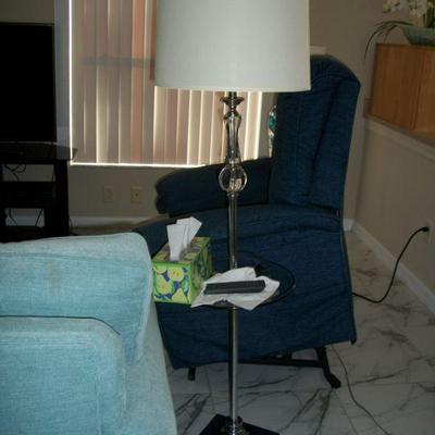 Safavieh Furnishings "Canterbury" Clear Crystal and Chrome 60in Floor Lamp