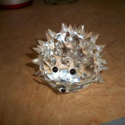 Swarovski Crystal Hedgehog , size approx. : 3in tall x 2 1/2in wide