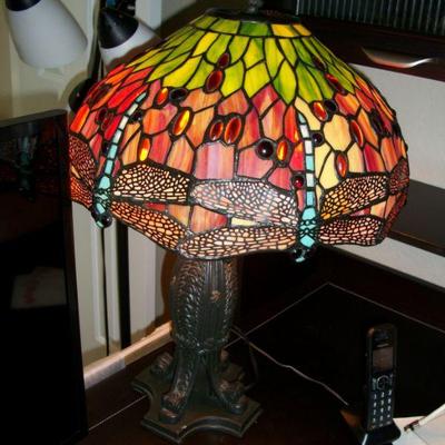 In the Style of Tiffany - Modern Dragonfly Lamp