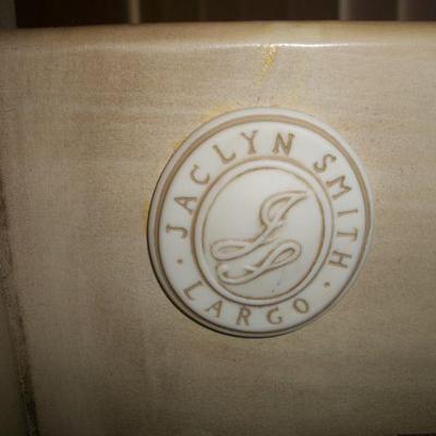 Maker's label in nightstand.