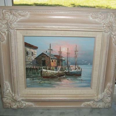 Artwork - Painting #1 : Boats at the Wharf.