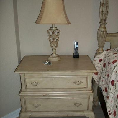 2nd Resin Table Lamp ; Jaclyn Smith Home 2 Drawer Nightstand By Largo Furniture Co.