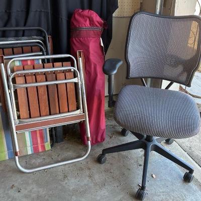 Retro Outdoor Lawn Chairs And Office Rolling Chair