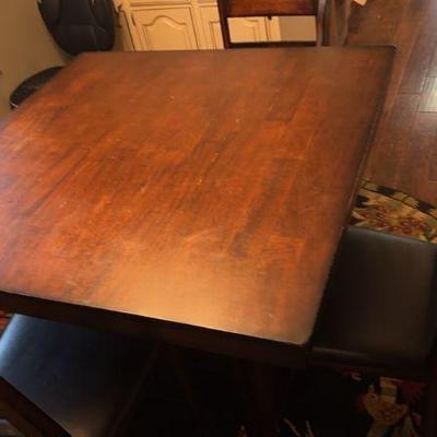 Counter Height Square Pub Table With Four Chairs