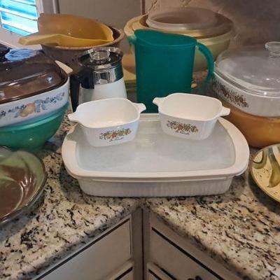 Tupperware* Branded Kitchenware Containers, Corning Ware Casserole Dishes, Corning Ware Coffee Press