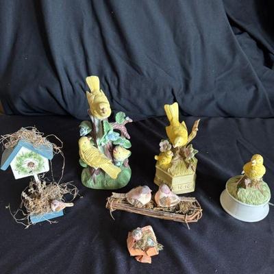Bird Figurines And Lights