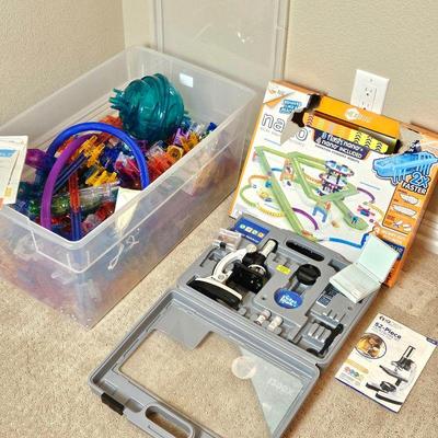 Toy Assortment for Older Kids - Microscope Kit, Nanotopia by Hexbud & Q-Ba-Maze 2.0 