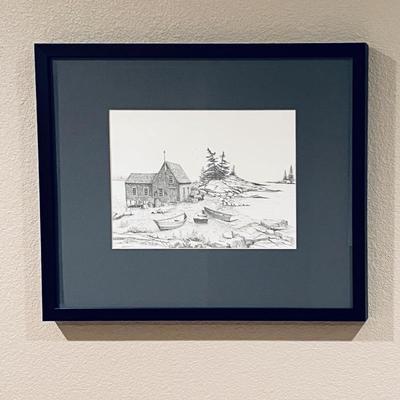 Signed Consuelo Eames Hanks Landscape Drawing - 1359/1500