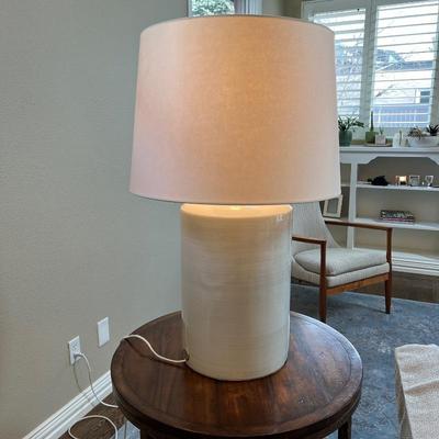   Large Ralph Lauren White Ceramic Lamp 35” tall (Very Large Lamp)
