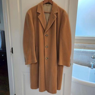  Men's London Fog Camel Hair Long Coat - 42" Chest 44"L