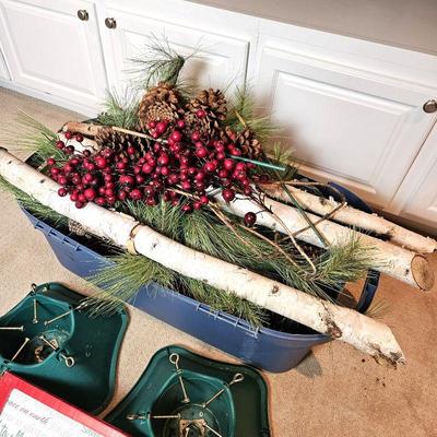 Xmas Decorations to Create Lovely Outdoor Planter Scene! Plus, Christmas Cutting Board and Tree Stands