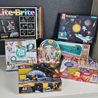 Assorted Children's Games and Puzzles - Anatomy, Solar System, and More!