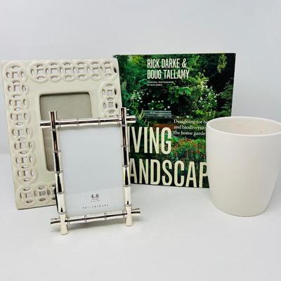 The Living Landscape' by Rick Darke and Doug Tallamy, photo frames, planter