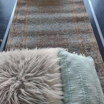 Rug and Decorative Pillows