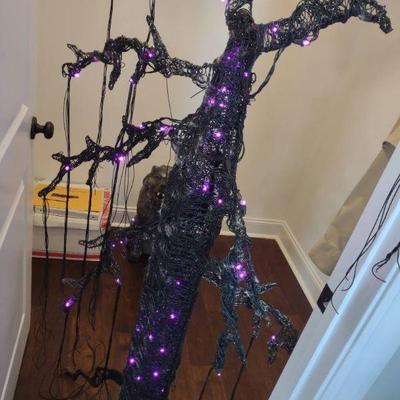 Halloween Werewolf & Light Up Spooky Tree 