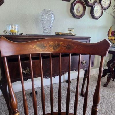 Chippendale Very High End Vintage Very Rare Unique Mahogany 3 Piece Kitchen Dining Room Furniture Set