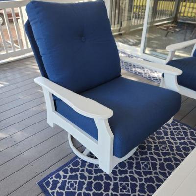 Windward Design Group "Design Grays" Very High End Matching Long Lasting Patio Furniture Set 4 Piece