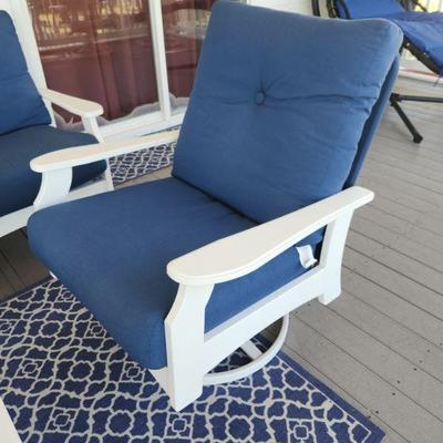 Windward Design Group "Design Grays" Very High End Matching Long Lasting Patio Furniture Set 4 Piece