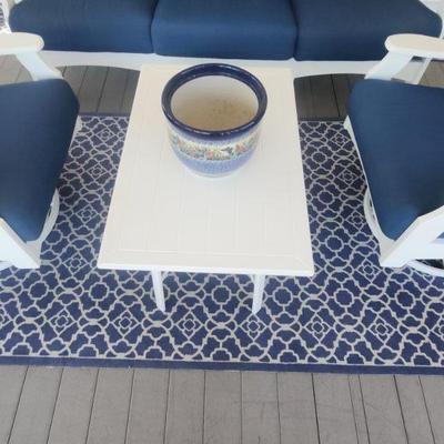 Windward Design Group "Design Grays" Very High End Matching Long Lasting Patio Furniture Set 4 Piece