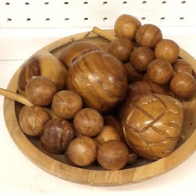 Carved Wooden Fruit