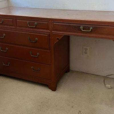 WWT048- Wooden Desk With Cabinets