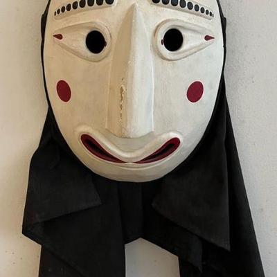 WWT014 Carved Wooden Korean Mask