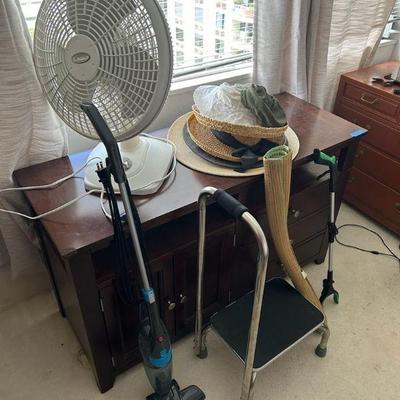 WWT058- Step Stool, Lasko Fan, Mat, Vacuum, And Hats