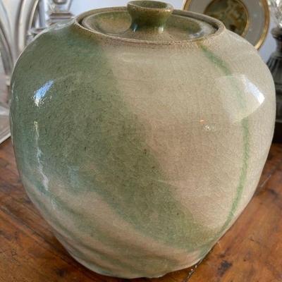 WWT037 - Sea-Green Jar With Lid