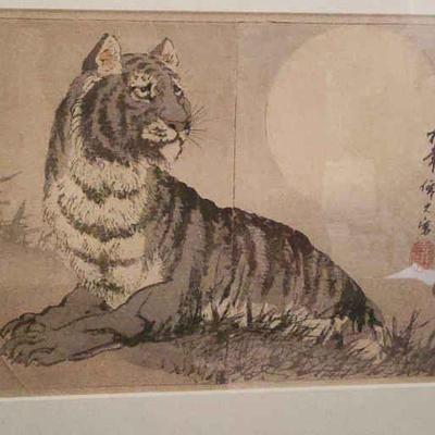WWT106 - Vintage Asian Block Print By Seitei Watanabe