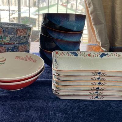 WWT123 - Beautiful Blue/Ink Ceramic Bowls For Saimin Time !