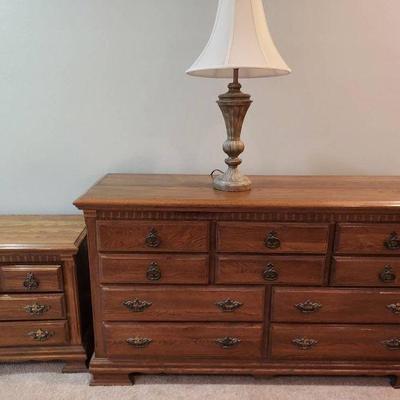 Night stand dresser, & lamp