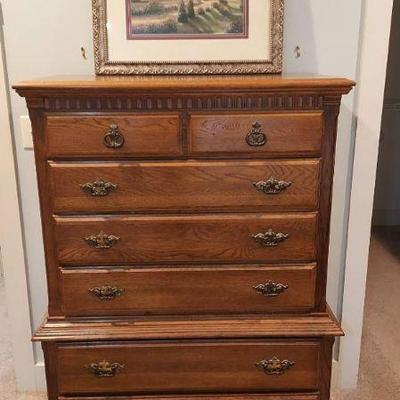 Dresser with picture