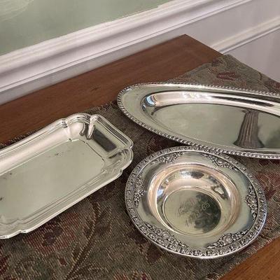 Silver plated serving dishes