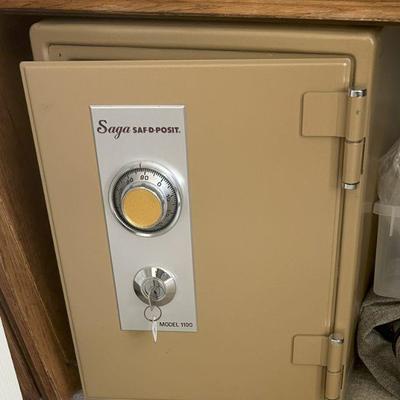 Saga Safe with Key and Combination Lock