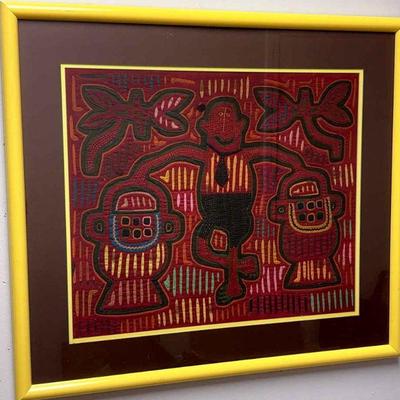 Framed mola tapestry