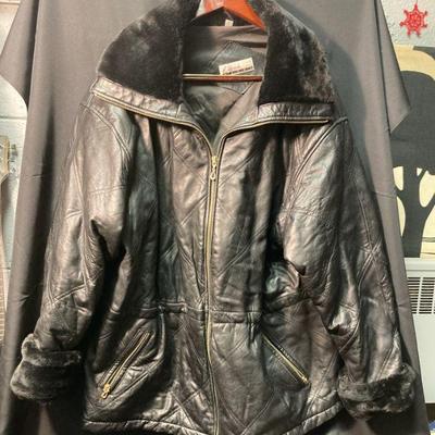 Diana marco womens leather coat 3x