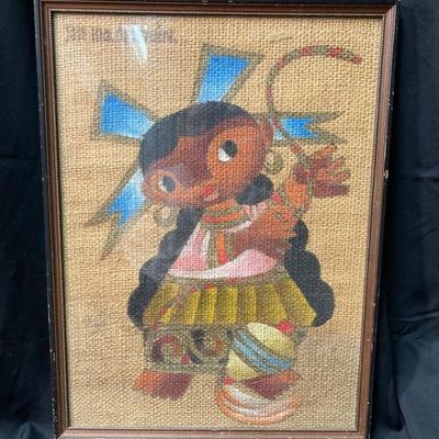 Jose maria de servin original burlap painting