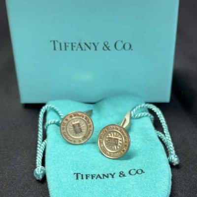 Tiffany co. sterling "who`s who in america" cuff links 2001
