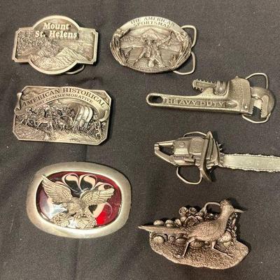 Collectible brass belt buckles