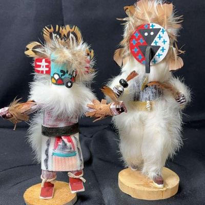 Kachina dolls signed titled by artists