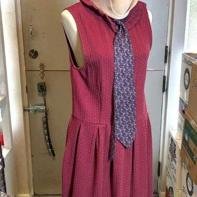 Ganni dress christian dior tie & vintage hat