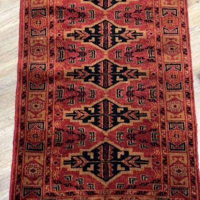 Hand knotted wool prayer rug
