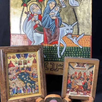 Icons the entrance of the lord christ into egypt" & others