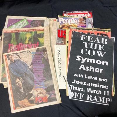 The rocket newspaper and music posters